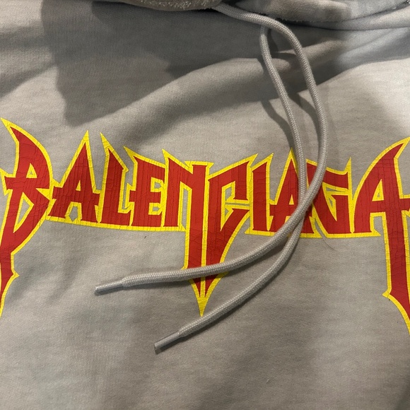Balenciaga Other - Balenciaga oversized unifit distressed metal hoodie gray size 4